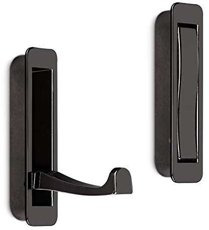 SOTECH Einlass Klapphaken ZILLY Chrom dunkel 80 x 20 x 14 mm Mantelhaken klappbar Wandgarderobe zum einfräsen