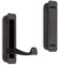 SOTECH Einlass Klapphaken ZILLY Chrom dunkel 80 x 20 x 14 mm Mantelhaken klappbar Wandgarderobe zum einfräsen