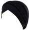 Lazzboy Frauen Indien Hut Muslim Solid Chemo Beanie Schal Wrap Cap Kopftuch Damen Headscarf Turban Bandana Kopftücher Headwrap Hijab Schals Kopfbedeckung(Schwarz)