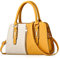 NICOLE & DORIS Schultertasche Damen Mode PU Leder Schick Shopper Handtasche Umhängetasche Tote Handtaschen mit Quasten Gelb
