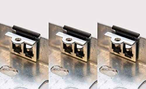 x3 Back Box Repair Clips Replace Damaged Threads or Lugs on Installed Electrical Metal Back Pattress Boxes