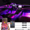 TABEN Decorazione per Interni Auto Atmosphere Light RGB Remote + App Control Car Interior Lighting Kit Illuminazione con 8 Colori, Impermeabile, Atmosfera Interna Striscia di luci al Neon per Auto