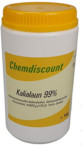 1kg Chemdiscount Kalialaun (Kaliumaluminiumsulfat-Dodecahydrat, Alaun)