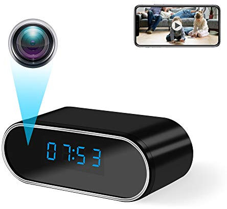 Wifi Hidden Camera, UYIKOO Spy Clock Camera 140°HD 1080P Spy Hidden Camera Wifi Clock Camera Support App Remote View