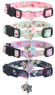 Yizepet Cat Collars with Bells, Breakaway Kitten Collar, Cute Kitty Collar, Pet Supplies Accessories