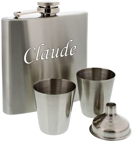 HISTORIA GmbH Flasque à alcool, Rectangulaire, 175 milliliters, Acier inoxydable, Stainless Steel, Brillant