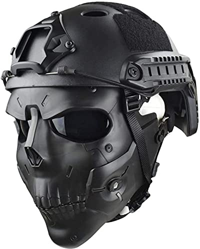 Taktische Mechanische Schädelmaske Und Schneller Helm, Mit Brille Schädel-Schädel-Maske für Rollenspiele CS-Spiele