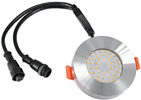 VBLED® 6W RGB+WW 12V DC LED Einbauleuchten Einbaustrahler Dimmbar mit Eingangs- und Ausgangskabelanschluss…