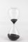 Lemonti Timeless Sablier en verre | 30 minutes en noir | également en 10/15/30/45/60 min | comme décoration pour le bureau, la cuisine et l'heure pour les enfants..