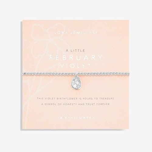 Joma Jewellery A Little February Violet Birthflower Bracelet from