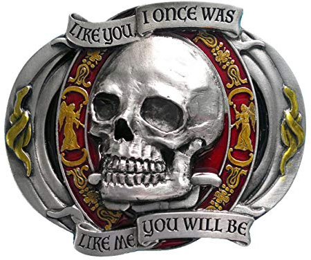 DRAGON DESIGNS TANSIDE LTD. Like you I Once Was Biker Gürtelschnalle mit Geschenkbox, mehrfarbig, Einheitsgröße