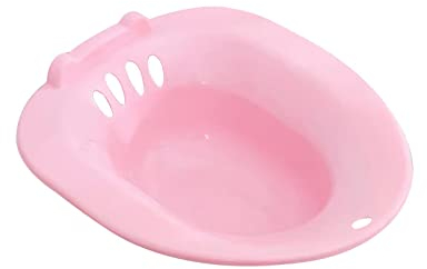 Colcolo Toilettensitz für ältere Frauen, Sitzbad, breiter Sitzbereich, Bidet, Hüftbad für zukünftige Mütter, die Nicht über der Toilette hocken können, ROSA