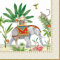 20 Servietten Tierische Reise durch Asien | Elefant | Affe | Safari | Dschungel | Urwald | Tiere | Tischdeko | Decoupage | Serviettentechnik 33x33cm