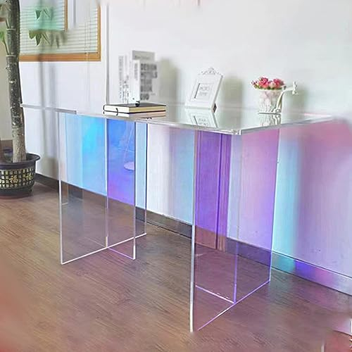 GAGALU Transparenter Acrylstab-Tisch, Couchtisch, Speisetisch Für Hauptgebrauch, Computer-Büro-Möbel,55.12inches