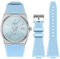 Stanchev Armband für Tissot PRX Uhrenserie, Weicher Silikonarmband für Tissot PRX Powermatic 80, 12mm Ersatzarmbänder für Herren und Damen für Tissot PRX Serie Uhren 40mm (Light Blue)