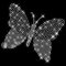 Glitzerdeals Bügelbilder Karneval Strass V3 Schmetterling kristall ausgefüllt Umriss Aufbügler für Textilien Schmetterlinge Bügelmotiv Schmetterling Fasching Aufbügler