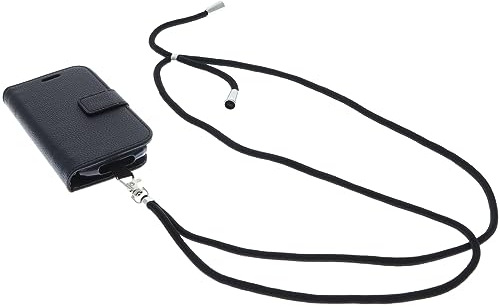 foto-kontor Umhängetasche kompatibel mit Emporia Simplicity Tasche Book Style Schutz Tasche Handykette Band Hülle Umhängetasche Handyband schwarz