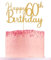 Tortenaufsatz Happy 60th Birthday – Gold Glitter 60. Geburtstag Jahrestag Party Cake Topper, 60. Geburtstag Dekorationen für Frauen oder Männer