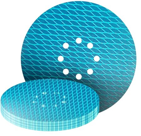 20Stk 225mm Klett Schleifpapier, 8-Loch Schleifscheiben mit Staubabsaugung, Korn 320, Hochwertiges Aluminiumoxid Schleifmittel für Exzenterschleifer – GZKTY