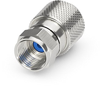 Sonero, F-Stecker für Sat-Kabel, Antennen-Kabel, Koaxial-Kabel mit ⌀ 6,5-7,5 mm, einfache Selbst-Konfektionierung, chrom, 8er-Set