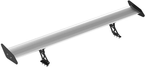 Artudatech GT Becquet arrière Aileron arrière Aileron arrière Universel Réglable Aluminium GT Aile de Course Argent