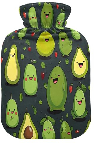 Avocados mit Gesichtern Krämpfe Flasche, Periode Schmerzlinderung, warme Kompresse für Körper, Hot Pouch für Körper