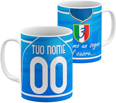 StudioPixelStore Tazza Personalizzata – Idea Regali Personalizzati – Mug Personalizzabile con Squadre del Campionato Italiano – Tazze in Ceramica per la Colazione – (Tifosi Napoli)