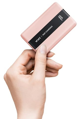 VRURC Portable Power Bank, 20000mAh Mini Portable Charger Fast Charging, USB C In & Out Small Charging Battery Pack with LED Display Compatible with iPhone 15, 15plus.15pro, Samsung, Android