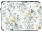 Blue Flower Floral Pattern Roses Printed Laptop Sleeve For 17 Inch Laptop, Shockproof Oxford Fabric Laptop Protective Case Laptop Bag