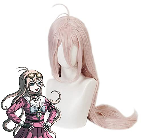 HBYLEE- Anime Coser pruik Anime v3 iruma MIU Cosplay rosa Lange perücke synthetische Haare Dangan Ronpa+ perücke Cap Party Rolle Spielen mädchen Frauen[Farbe:Rosa]