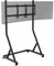 huzaro Speed 9.1 | Simracing Monitor Stand TV Stand Ständer Bodenständer | VESA 75x75 100x100 200x100 200x200 300x200 400x200 mm | für 32 bis 55 Zoll | bis zu 50kg | Höhenverstellbar | Schwarz
