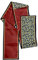 GIMIRO Satin Seidenschal Doppelschichten 150 x 16cm Krawatte Blumen Taillengürtel für Blazer, Mantel, Kleid (11# Red/Golden Leaf Unisex)