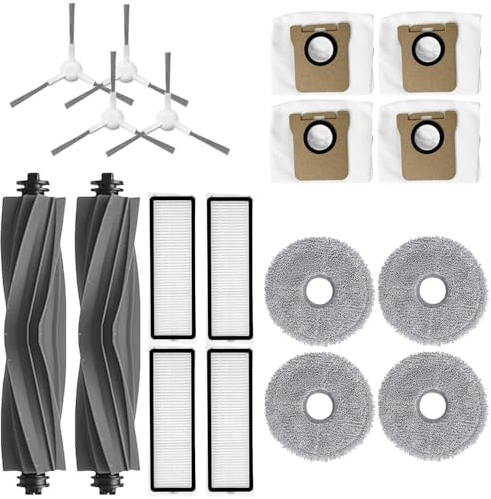 Pièces compatibles avec Xiaomi X20+X20Plus aspirateur robot pièces de rechange, brosse principale, brosse latérale, sac à poussière, filtre, accessoires en tissu (F (18 pièces))