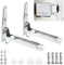 QINERSAW 2 PCS Support Extensible Mural Micro Onde Aciers Inoxydables Cuisine Étagère pour Micro Ondes Cuisine Étagère Murale pour Micro Onde Support Extensible en Métal Four à Micro