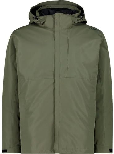 CMP, JACKET ZIP HOOD DETACHABLE INN.JACKET, 33Z1577D, Dark Green, 46, Man