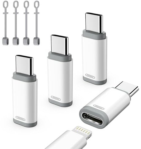 TiMOVO Adaptateur Lightning Femelle vers USB C mâle,USB-C vers Lightning avec Boucle antiperte, Charge et synchronisation pour i-Phone 15/16 Pro/Pro Max/Plus, iPad Pro/Air, Pas pour Audio/OTG