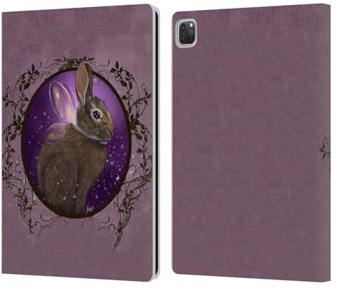 Head Case Designs Licenza Ufficiale Ash Evans Rabbit Animali Custodia Portafoglio in Pelle Compatibile con Apple iPad PRO 13 M4 2024