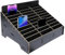 Bcuuozeeing Handy Aufbewahrung, Handygarage, Aufbewahrungsbox Holz, Handy Management Aufbewahrungsbox, Desktop Organizer für Büro Schulbedarf(Black)