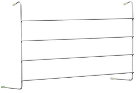 AQS INTERNATIONAL 4-Tier Space-Saving Metal Drying Rack - Ample Space for Clothes, Towels, and Laundry - Durable Radiator-Mountable Clothes Airer
