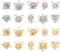 SUPERFINDINGS 20 Stück 20 Stile Gold Oder Silber Modesty Pin Für Den V Ausschnitt Teil Blumen Herz Stern Schmetterling Blatt Reversnadeln Brosche Für Hemd Einfache Pullover Clips