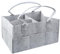 JJHXM 33×23×18cm Wickelkorb,Wickelorganizer,Windel Organizer,Tragbarer Wickeltisch Organizer,Faltbarer Filztasche Organizer mit Fächern,Robuster Filztasche,Windel Caddy Organizer Filztasche(Grau)