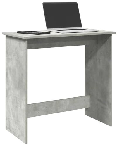 vidaXL Bureau gris béton 80x40x75 cm bois d'ingénierie, bureau, bureau d'étude, bureau d'ordinateur, mobilier de bureau à domicile