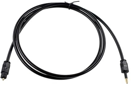Cable Toslink a Mini Toslink 3.5mm, Cable Optico Audio Digital, Cable Fibra Optica Audio, Compatible con Home Theater, Macbook, TV, Receptor AV, Reproductor Blu-ray, DTS, Dolby Digital (3 Metros)