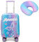 HTgroce Valise Enfants Rigide en ABS de Voyage pour Enfants Sirène - 4 Roues - Poignée Extensible, Valise Trolley