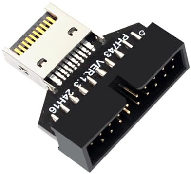 carotoe Adaptateur interne USB 3.2 type E vers USB 3.0 20 broches connecteur vertical pour cartes mères