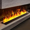 FANYING Dekorativer elektrischer Wasserdampf-Kamin-Luftbefeuchter mit 3D-Zerstäubungsflamme, 3 mm ultradünnem Panel, ohne Heizung,100cm/39.3in