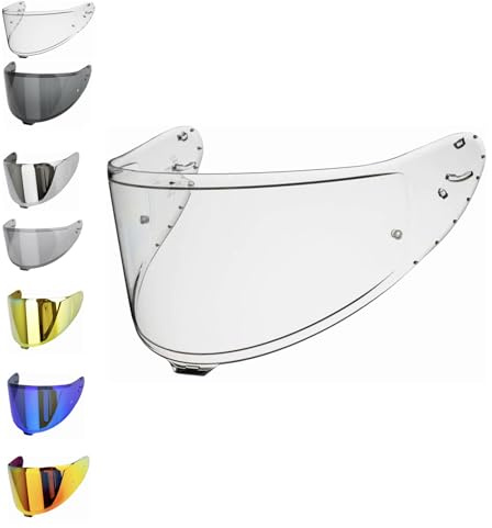 EvoParts Visiera per casco Shoei Nxr 2 (no Nxr 1) - Z8 - X15 - xSPR Pro - Cwr-f2 (Trasparente)