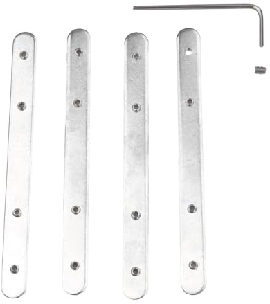 INNOVATE Gardinenschiene Verbinder Stahl 4er Set 100x8,6x4mm | Verbindungselement Vorhangschiene 1 läufig Gardinenschiene 2-läufig I Gardinenstange Schiebevorhang Decke Vorhangstange