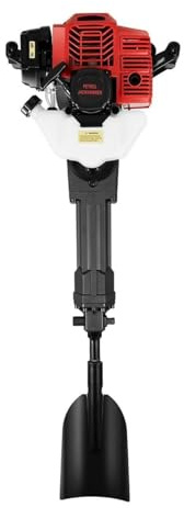 HUOMMGS Fraiseuse à essence 52 cc - Moteur à 2 temps - 1900 W - Pelle à essence portable - Avec pelle de 50 x 17 cm - Pour jardin, ferme