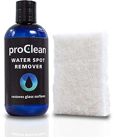 GlasWeld ProClean Heavy Duty Hard Water Stain Remover - For Glass, Metal & More - Includes Applicator Pad - Stubborn Water spot Remover Kit - Automotive Car Care